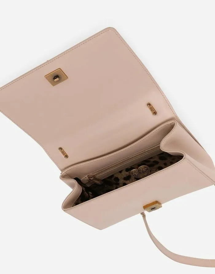 Dolce and Gabbana Shoulder And Crossbody Bags Women Medium Devotion Bag In Quilted Nappa Leather Pale Pink Dolce and Gabbana Shoulder And Crossbody Bags Women Medium Devotion Bag In Quilted Nappa Leather Pale Pink