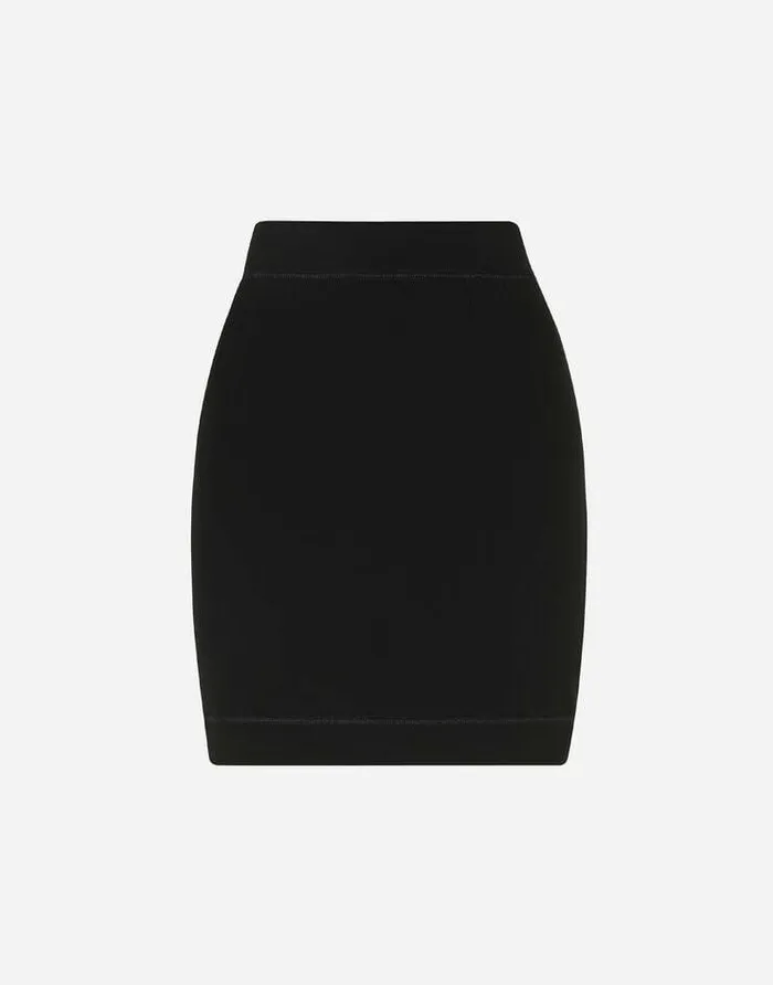 Dolce and Gabbana Skirts Women Jersey Miniskirt Black