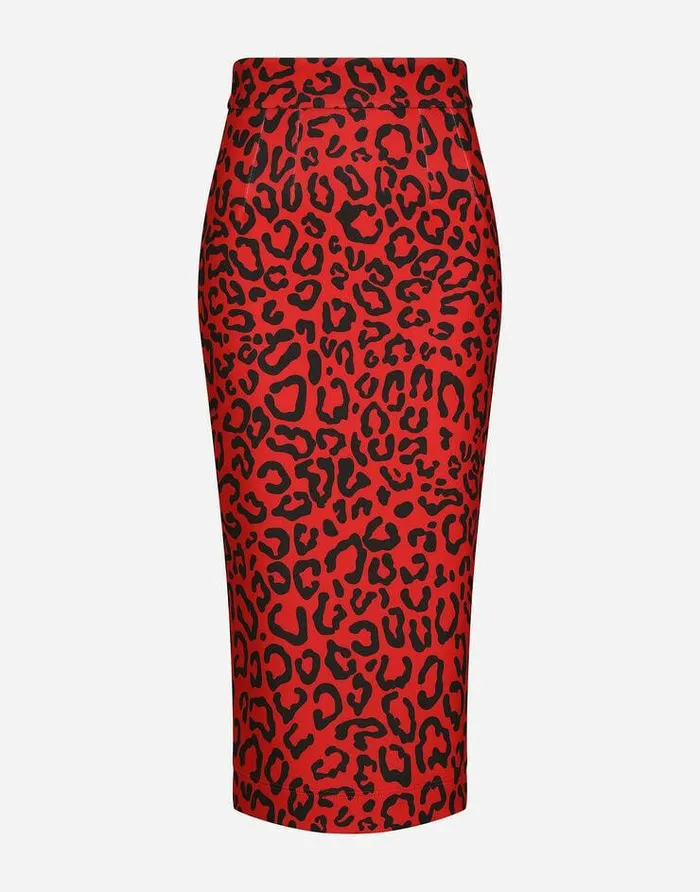 Dolce and Gabbana Skirts Women Runresistant Jersey Skirt With Leopard Print Multicolor Dolce and Gabbana Skirts Women Runresistant Jersey Skirt With Leopard Print Multicolor