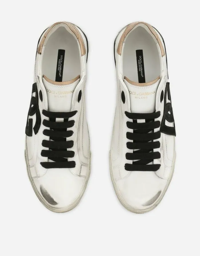 Dolce and Gabbana Sneakers Men Calfskin Portofino Vintage Sneakers Multicolor Dolce and Gabbana Sneakers Men Calfskin Portofino Vintage Sneakers Multicolor