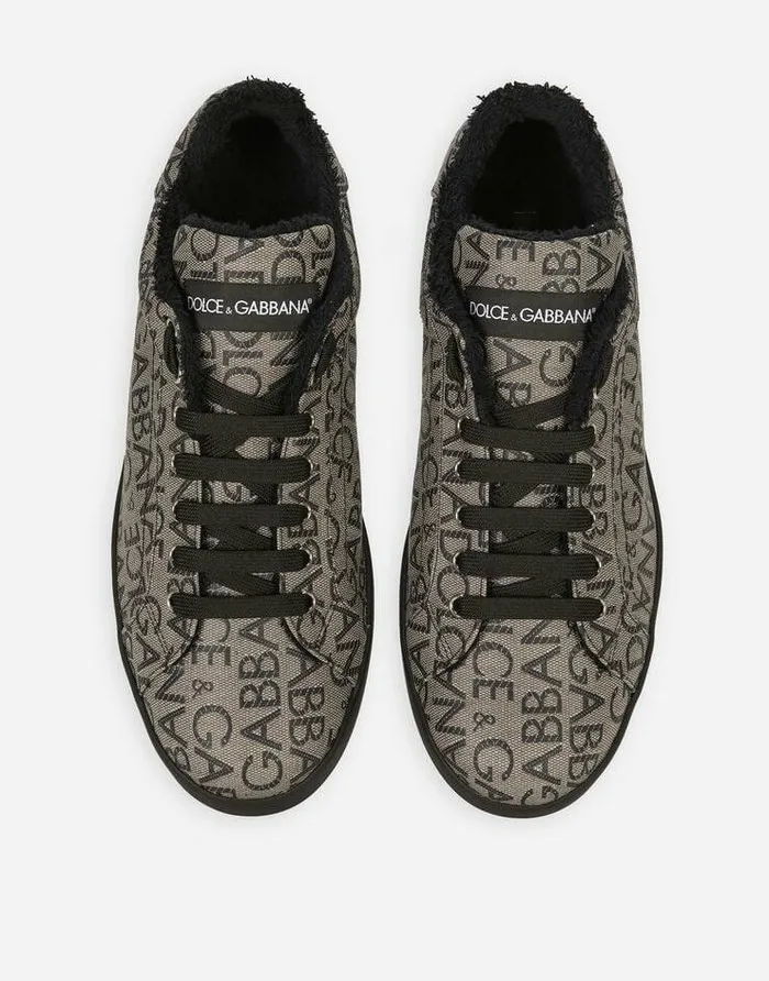 Dolce and Gabbana Sneakers Men Jacquard Portofino Sneakers Multicolor Dolce and Gabbana Sneakers Men Jacquard Portofino Sneakers Multicolor