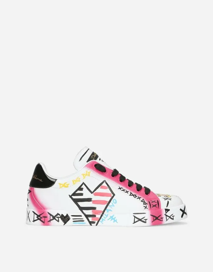Dolce and Gabbana Sneakers Women Limited Edition Portofino Sneakers Multicolor