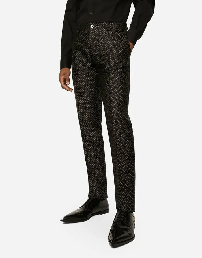Dolce and Gabbana Suits And Blazers Men Lurex Jacquard Martinifit Suit Multicolor Dolce and Gabbana Suits And Blazers Men Lurex Jacquard Martinifit Suit Multicolor
