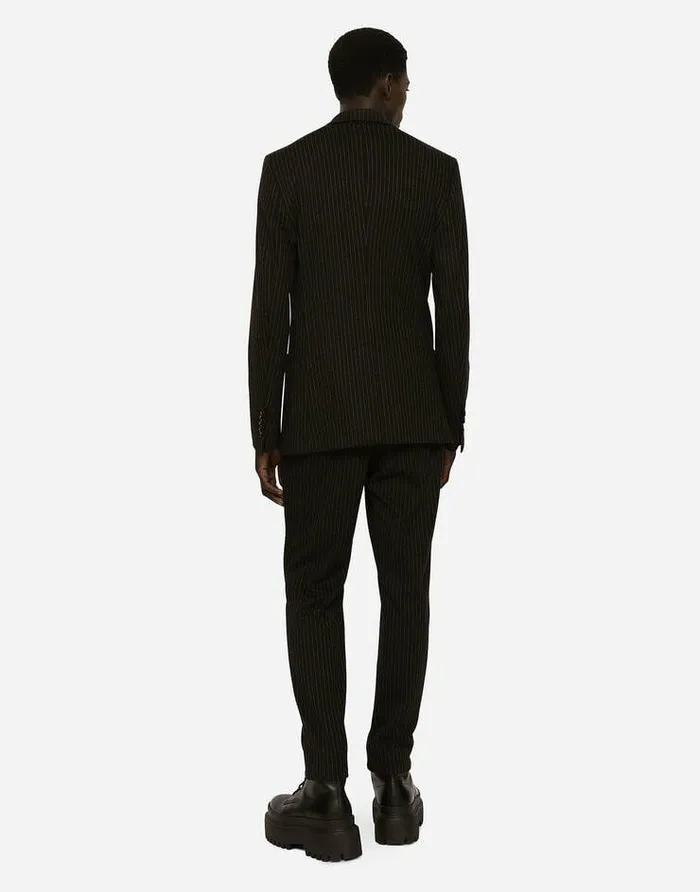 Dolce and Gabbana Suits And Blazers Men Pinstripe Stretch Jersey Portofino Jacket Multicolor Dolce and Gabbana Suits And Blazers Men Pinstripe Stretch Jersey Portofino Jacket Multicolor