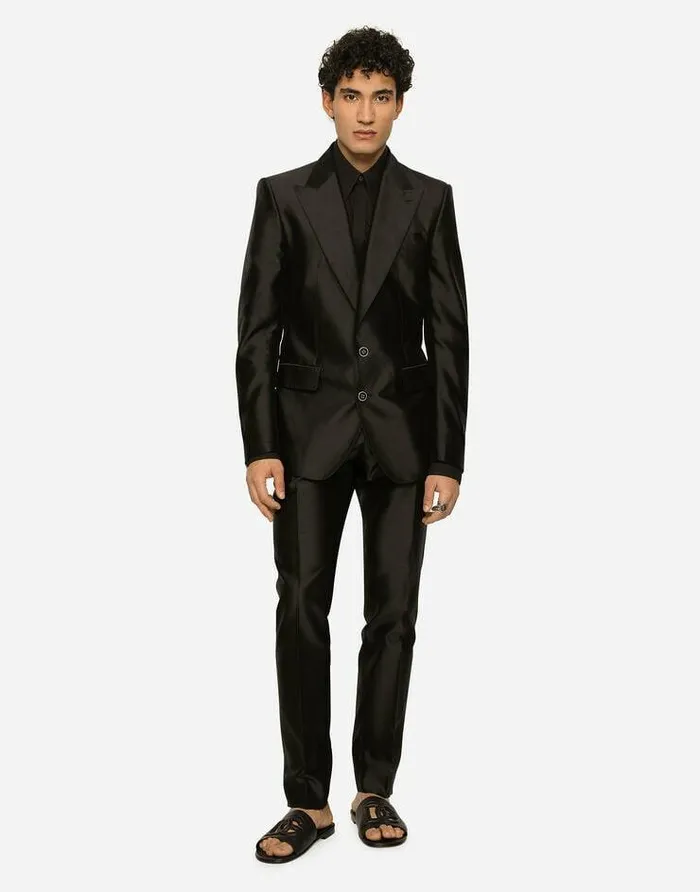 Dolce and Gabbana Suits And Blazers Men Singlebreasted Siciliafit Suit Black Dolce and Gabbana Suits And Blazers Men Singlebreasted Siciliafit Suit Black