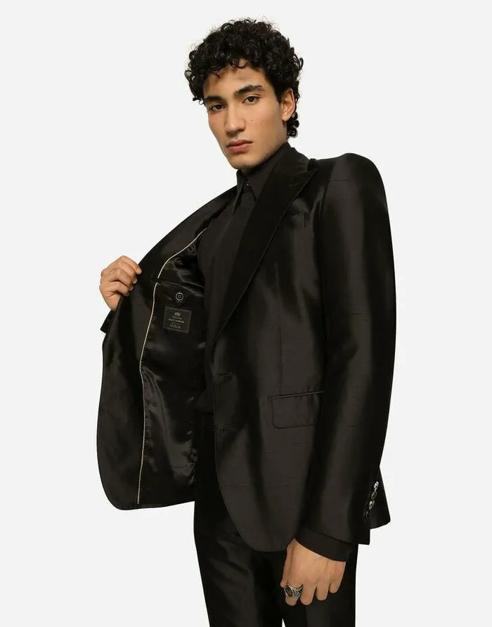 Dolce and Gabbana Suits And Blazers Men Singlebreasted Siciliafit Suit Black Dolce and Gabbana Suits And Blazers Men Singlebreasted Siciliafit Suit Black