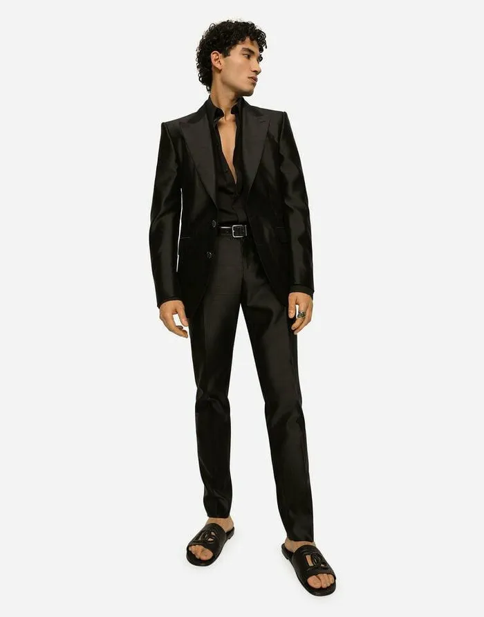 Dolce and Gabbana Suits And Blazers Men Singlebreasted Siciliafit Suit Black Dolce and Gabbana Suits And Blazers Men Singlebreasted Siciliafit Suit Black