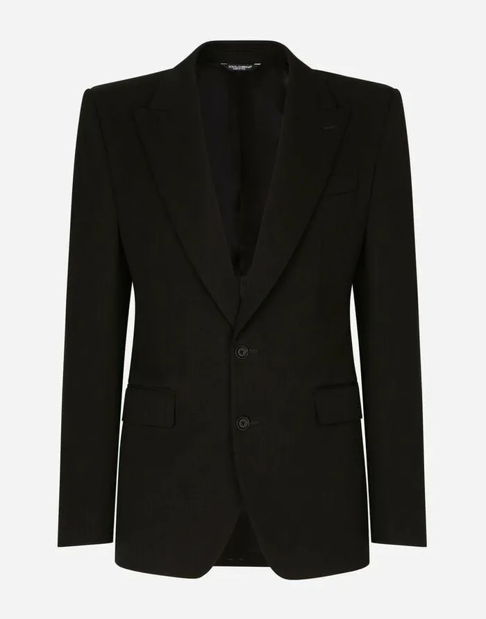 Dolce and Gabbana Suits And Blazers Men Singlebreasted Wool Faille Sicilia Jacket Black Dolce and Gabbana Suits And Blazers Men Singlebreasted Wool Faille Sicilia Jacket Black