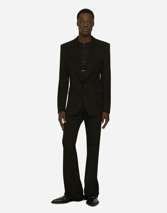 Dolce and Gabbana Suits And Blazers Men Singlebreasted Wool Faille Sicilia Jacket Black Dolce and Gabbana Suits And Blazers Men Singlebreasted Wool Faille Sicilia Jacket Black