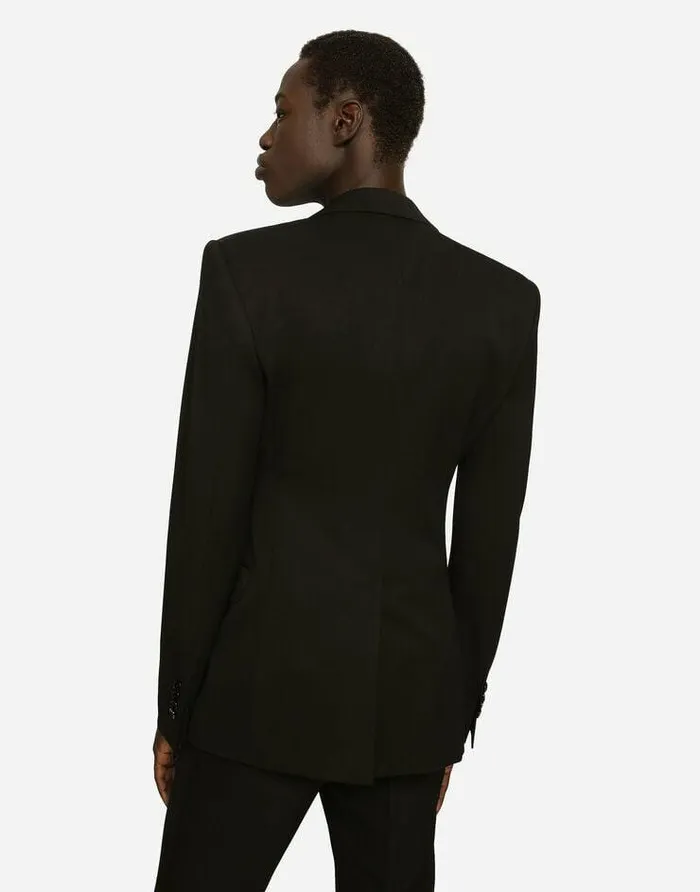 Dolce and Gabbana Suits And Blazers Men Singlebreasted Wool Faille Sicilia Jacket Black Dolce and Gabbana Suits And Blazers Men Singlebreasted Wool Faille Sicilia Jacket Black