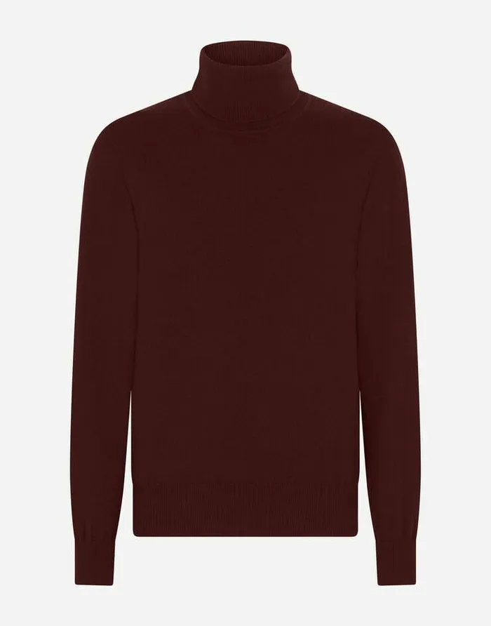 Dolce and Gabbana Sweaters And Cardigans Men Cashmere Turtleneck Sweater Bordeaux Dolce and Gabbana Sweaters And Cardigans Men Cashmere Turtleneck Sweater Bordeaux