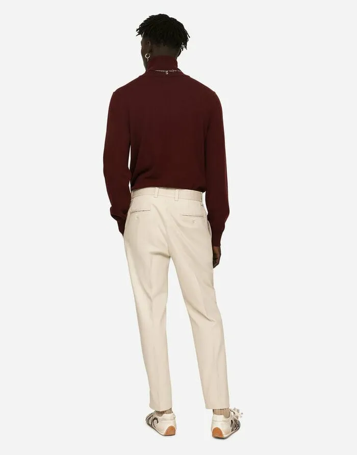 Dolce and Gabbana Sweaters And Cardigans Men Cashmere Turtleneck Sweater Bordeaux Dolce and Gabbana Sweaters And Cardigans Men Cashmere Turtleneck Sweater Bordeaux