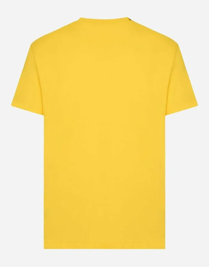 Dolce and Gabbana TShirts And Polos Men Cotton Tshirt With Branded Tag Yellow Dolce and Gabbana TShirts And Polos Men Cotton Tshirt With Branded Tag Yellow