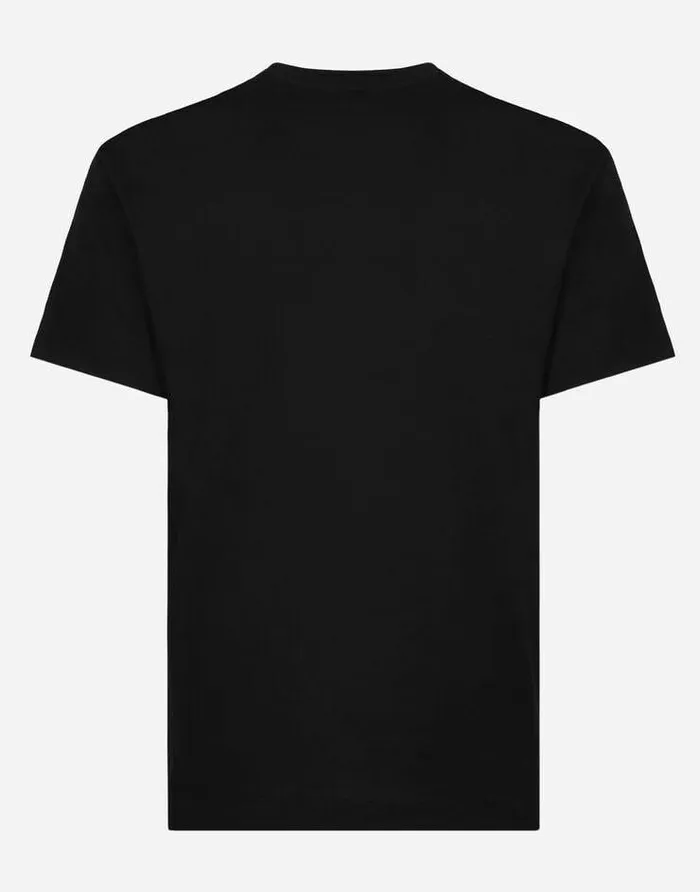 Dolce and Gabbana TShirts And Polos Men Cotton Tshirt With DG Embroidery Black Dolce and Gabbana TShirts And Polos Men Cotton Tshirt With DG Embroidery Black