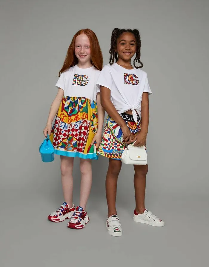 Dolce and Gabbana TShirts And Sweatshirts Children Jersey Tshirt With Carrettodesign DG Patch And Knot Detail White Dolce and Gabbana TShirts And Sweatshirts Children Jersey Tshirt With Carrettodesign DG Patch And Knot Detail White