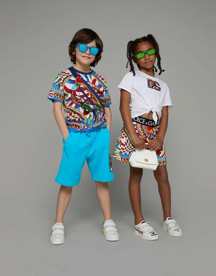 Dolce and Gabbana TShirts And Sweatshirts Children Jersey Tshirt With Carrettodesign DG Patch And Knot Detail White Dolce and Gabbana TShirts And Sweatshirts Children Jersey Tshirt With Carrettodesign DG Patch And Knot Detail White