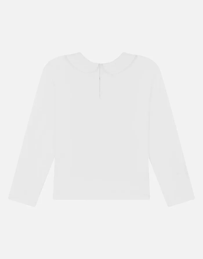 Dolce and Gabbana TShirts And Sweatshirts Children Jersey Tshirt With DG Embroidery White Dolce and Gabbana TShirts And Sweatshirts Children Jersey Tshirt With DG Embroidery White