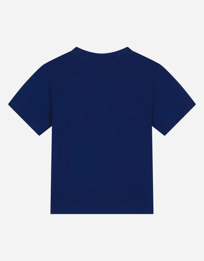 Dolce and Gabbana TShirts And Sweatshirts Children Jersey Tshirt With Logo Tag Blue Dolce and Gabbana TShirts And Sweatshirts Children Jersey Tshirt With Logo Tag Blue