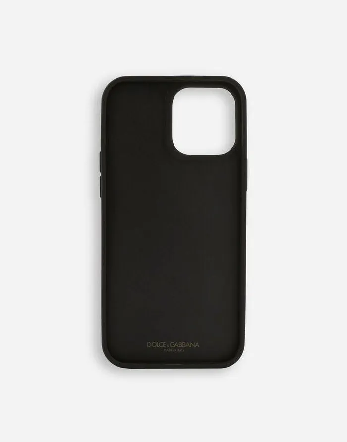 Dolce and Gabbana Technology Women Calfskin IPhone 13 Pro Max Cover Black Dolce and Gabbana Technology Women Calfskin IPhone 13 Pro Max Cover Black