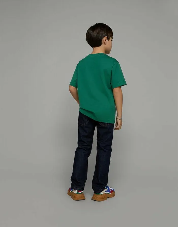 Dolce and Gabbana Trousers And Shorts Children 5pocket Stretch Denim Jeans With Logo Tag Multicolor Dolce and Gabbana Trousers And Shorts Children 5pocket Stretch Denim Jeans With Logo Tag Multicolor