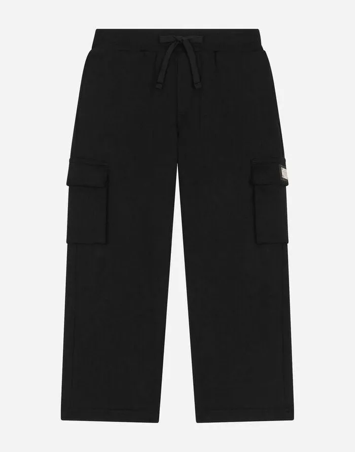 Dolce and Gabbana Trousers And Shorts Children Jersey Jogging Pants Black