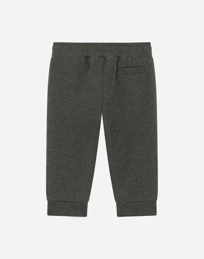 Dolce and Gabbana Trousers And Shorts Children Jersey Jogging Pants With Bee Embroidery Grey Dolce and Gabbana Trousers And Shorts Children Jersey Jogging Pants With Bee Embroidery Grey