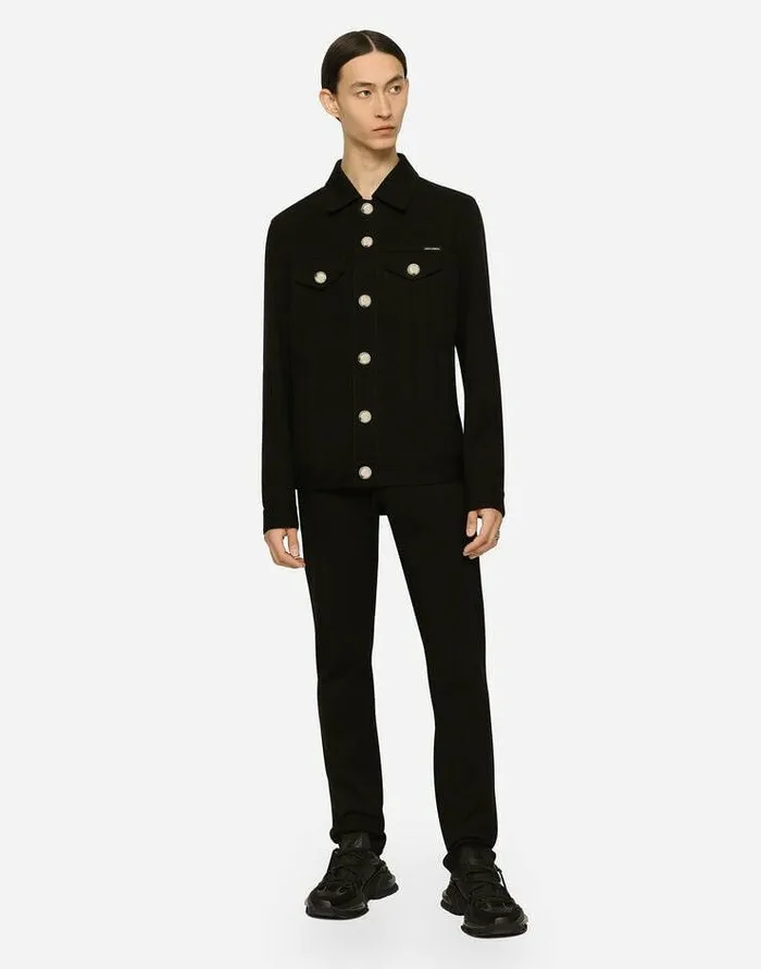 Dolce and Gabbana Trousers And Shorts Men Fivepocket Stretch Jersey Pants Black Dolce and Gabbana Trousers And Shorts Men Fivepocket Stretch Jersey Pants Black