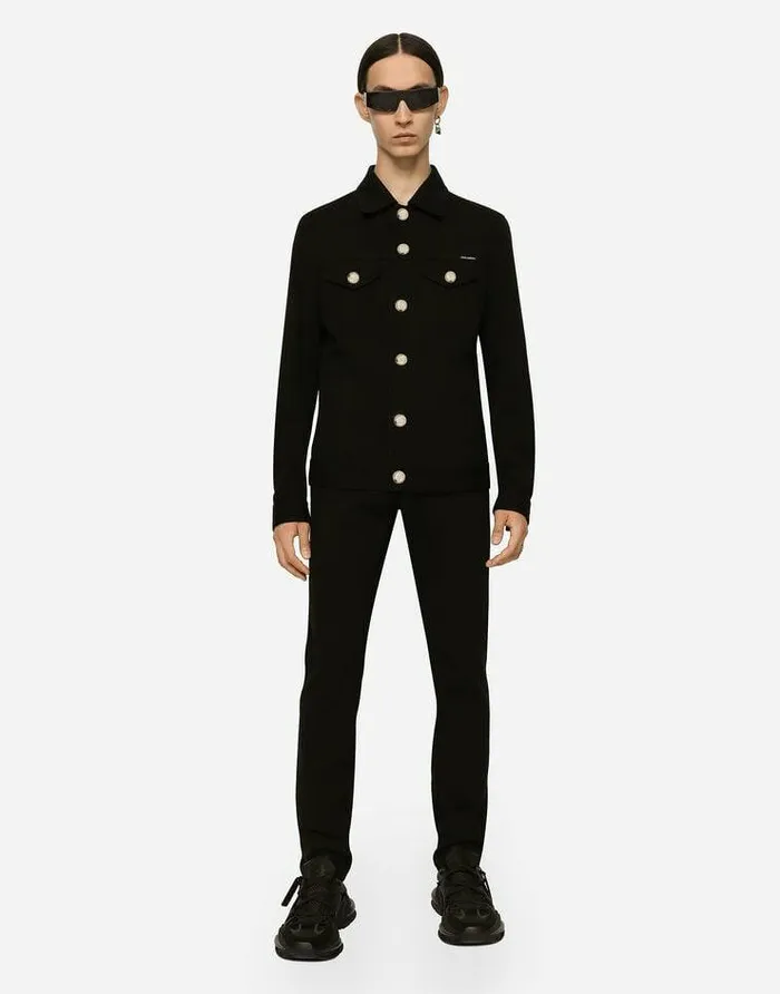 Dolce and Gabbana Trousers And Shorts Men Fivepocket Stretch Jersey Pants Black Dolce and Gabbana Trousers And Shorts Men Fivepocket Stretch Jersey Pants Black