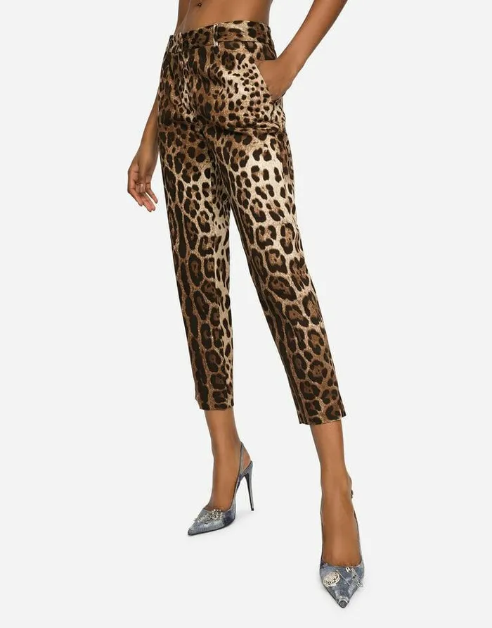 Dolce and Gabbana Trousers And Shorts Women Leopardprint Drill Pants Animal Print Dolce and Gabbana Trousers And Shorts Women Leopardprint Drill Pants Animal Print