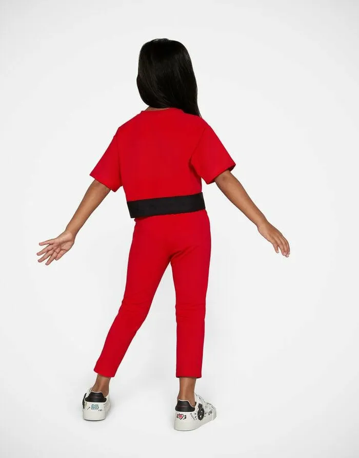 Dolce and Gabbana Trousers And Skirts Children Interlock Leggings With Branded Elastic Red Dolce and Gabbana Trousers And Skirts Children Interlock Leggings With Branded Elastic Red