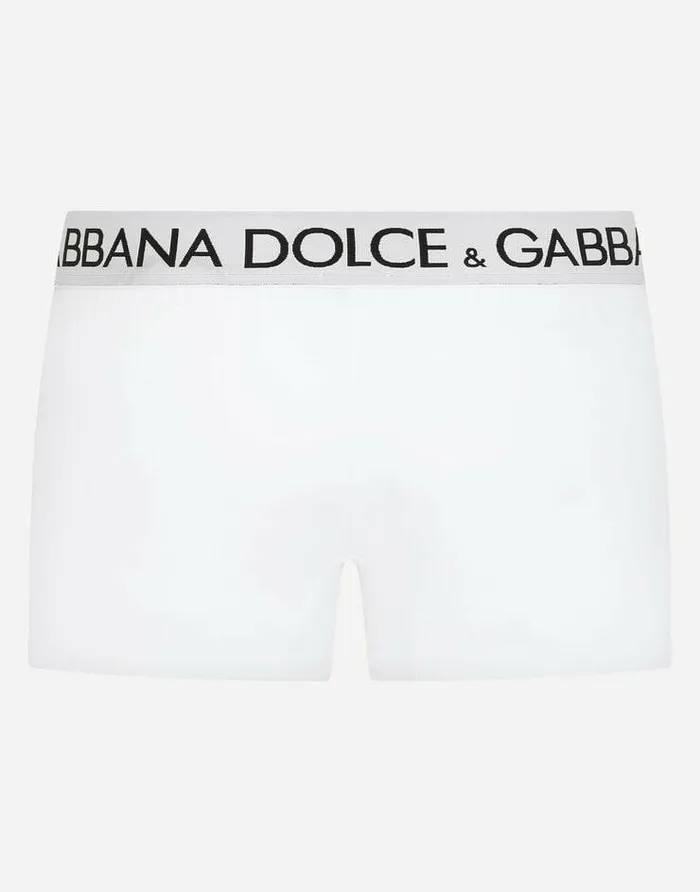 Dolce and Gabbana Underwear And Loungewear Men Twowaystretch Cotton Jersey Regularfit Boxers White Dolce and Gabbana Underwear And Loungewear Men Twowaystretch Cotton Jersey Regularfit Boxers White