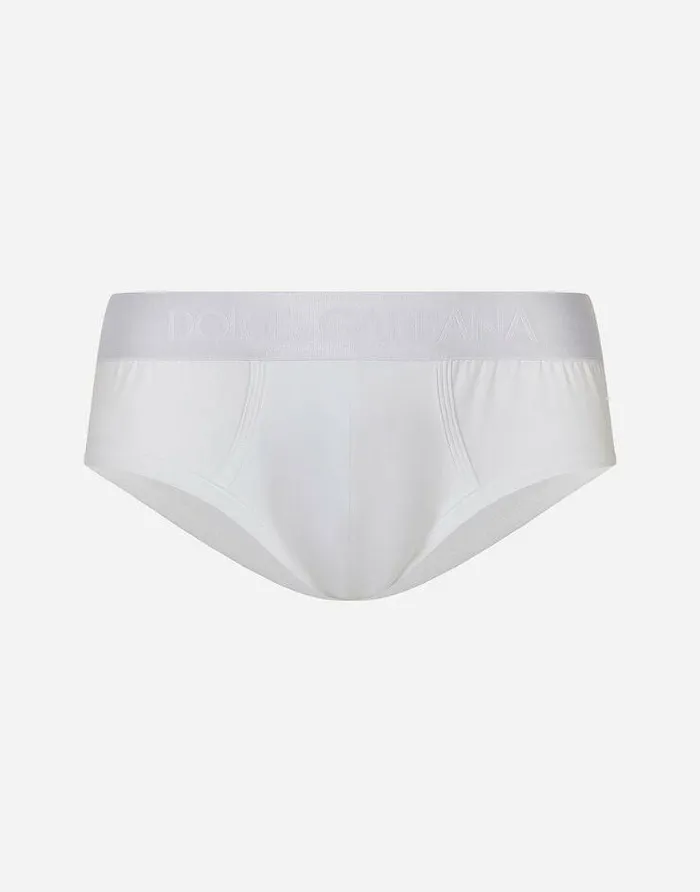 Dolce and Gabbana Underwear And Loungewear Men Twoway Stretch Jersey Brando Briefs White Dolce and Gabbana Underwear And Loungewear Men Twoway Stretch Jersey Brando Briefs White