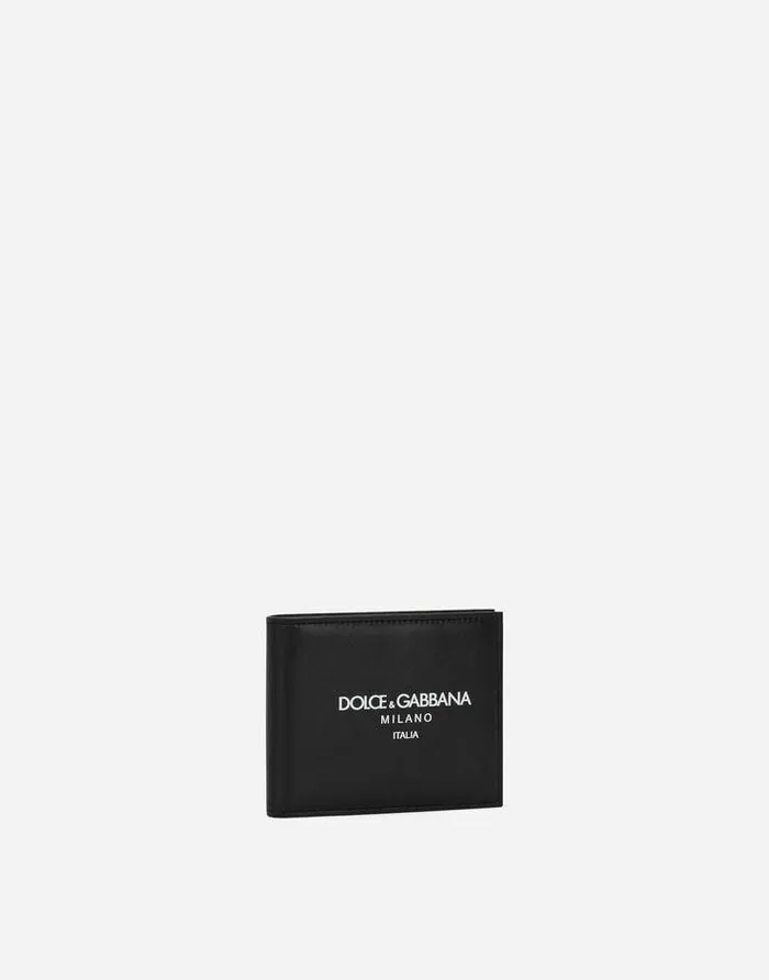 Dolce and Gabbana Wallets And Small Leather Goods Men Calfskin Bifold Wallet With Logo Multicolor Dolce and Gabbana Wallets And Small Leather Goods Men Calfskin Bifold Wallet With Logo Multicolor