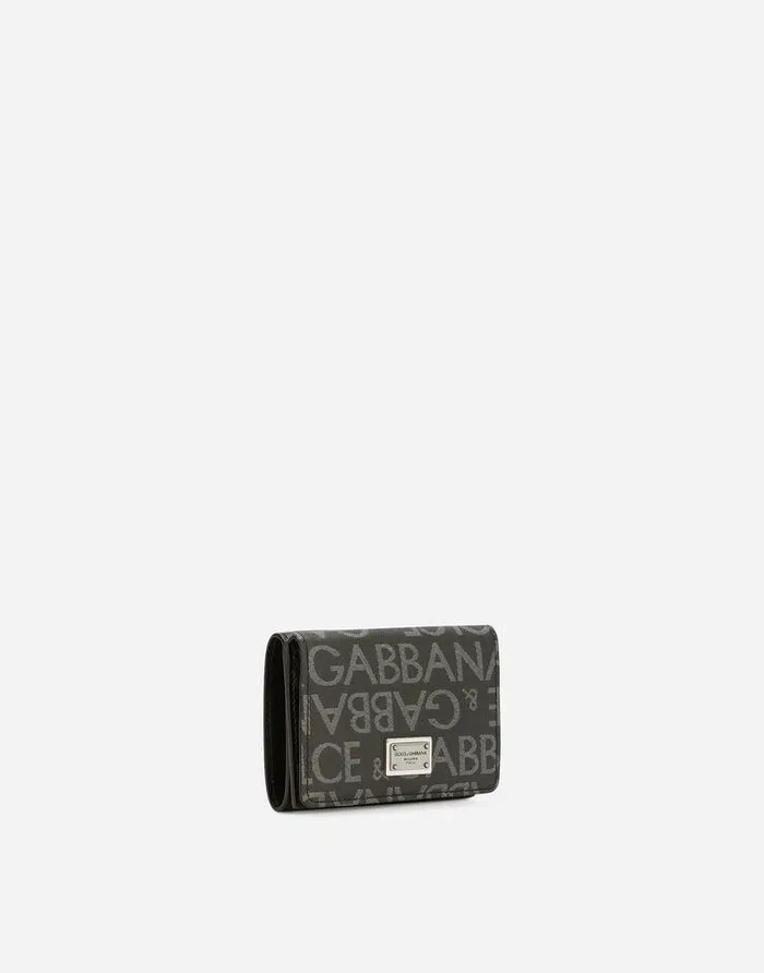 Dolce and Gabbana Wallets And Small Leather Goods Men Coated Jacquard French Flap Wallet Multicolor Dolce and Gabbana Wallets And Small Leather Goods Men Coated Jacquard French Flap Wallet Multicolor