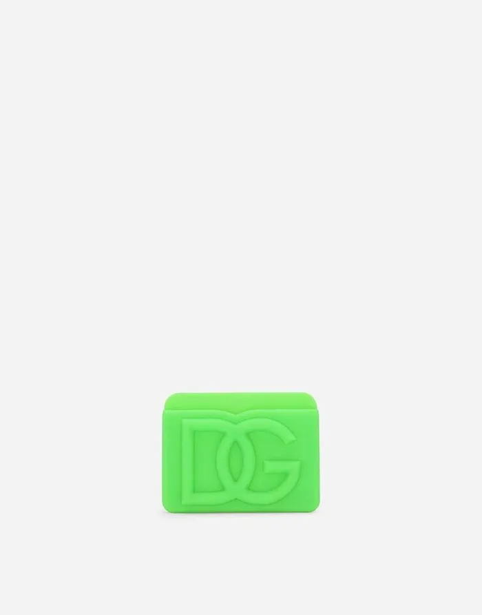 Dolce and Gabbana Wallets And Small Leather Goods Men Rubber Card Holder With Embossed Logo Green Dolce and Gabbana Wallets And Small Leather Goods Men Rubber Card Holder With Embossed Logo Green