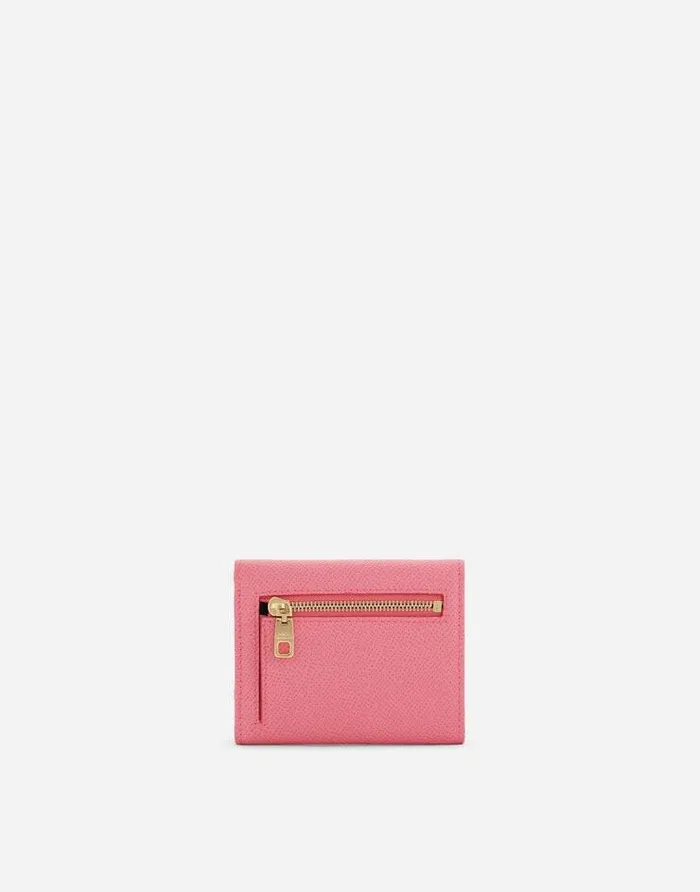 Dolce and Gabbana Wallets And Small Leather Goods Women Calfskin Wallet With Branded Plate Pink Dolce and Gabbana Wallets And Small Leather Goods Women Calfskin Wallet With Branded Plate Pink