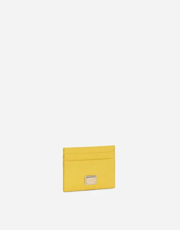 Dolce and Gabbana Wallets And Small Leather Goods Women Dauphine Calfskin Card Holder Yellow Dolce and Gabbana Wallets And Small Leather Goods Women Dauphine Calfskin Card Holder Yellow