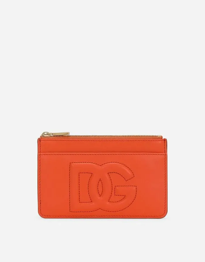 Dolce and Gabbana Wallets And Small Leather Goods Women Medium DG Logo Card Holder Orange Dolce and Gabbana Wallets And Small Leather Goods Women Medium DG Logo Card Holder Orange