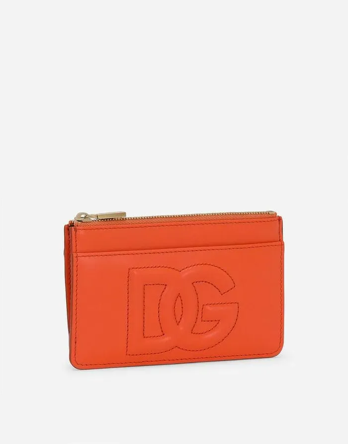 Dolce and Gabbana Wallets And Small Leather Goods Women Medium DG Logo Card Holder Orange Dolce and Gabbana Wallets And Small Leather Goods Women Medium DG Logo Card Holder Orange