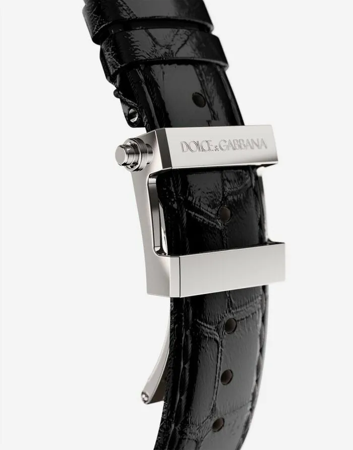 Dolce and Gabbana Watches Men DG7 Watch In Steel With Engraved Side Decoration In Gold Silverblack Dolce and Gabbana Watches Men DG7 Watch In Steel With Engraved Side Decoration In Gold Silverblack