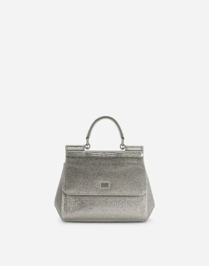 Dolce and Gabbana Wear It Like DGCelebs Women KIM DOLCEandGABBANA Medium Sicily Handbag Silver