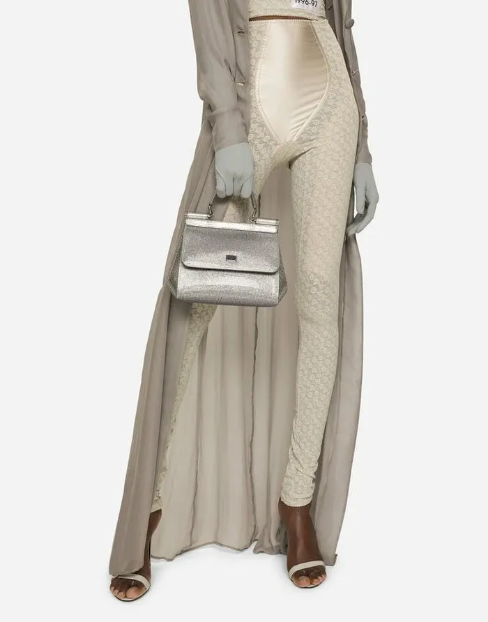 Dolce and Gabbana Wear It Like DGCelebs Women KIM DOLCEandGABBANA Medium Sicily Handbag Silver Dolce and Gabbana Wear It Like DGCelebs Women KIM DOLCEandGABBANA Medium Sicily Handbag Silver
