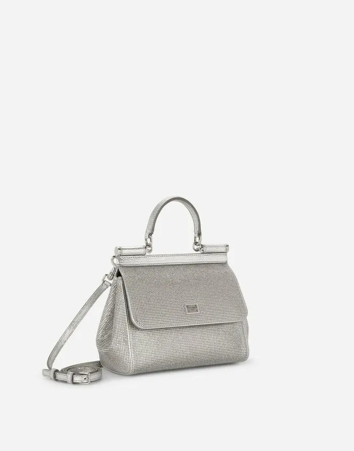Dolce and Gabbana Wear It Like DGCelebs Women KIM DOLCEandGABBANA Medium Sicily Handbag Silver Dolce and Gabbana Wear It Like DGCelebs Women KIM DOLCEandGABBANA Medium Sicily Handbag Silver