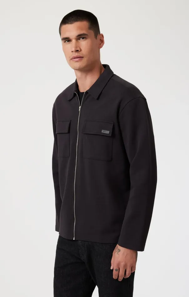 Double Pocket ZipUp Jacket In Black Men Mavi Jeans Jackets Double Pocket ZipUp Jacket In Black Men Mavi Jeans Jackets