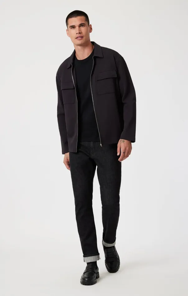 Double Pocket ZipUp Jacket In Black Men Mavi Jeans Jackets Double Pocket ZipUp Jacket In Black Men Mavi Jeans Jackets