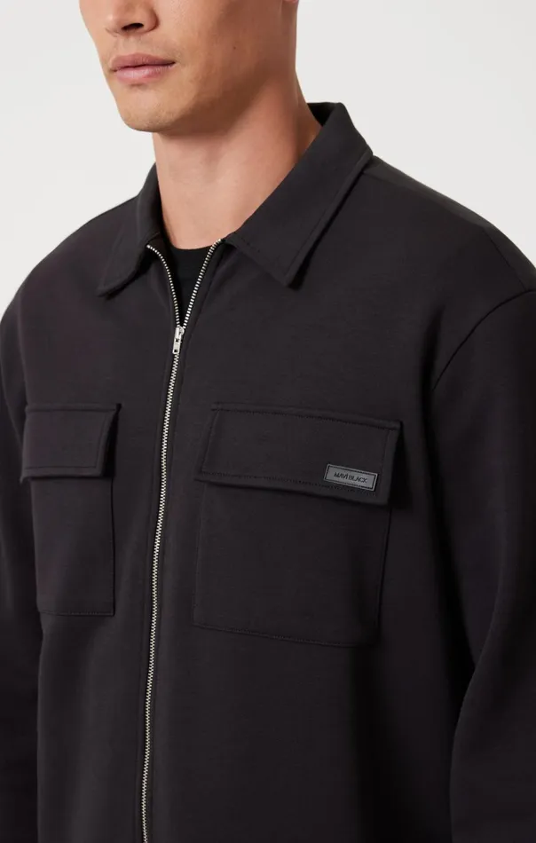 Double Pocket ZipUp Jacket In Black Men Mavi Jeans Jackets Double Pocket ZipUp Jacket In Black Men Mavi Jeans Jackets