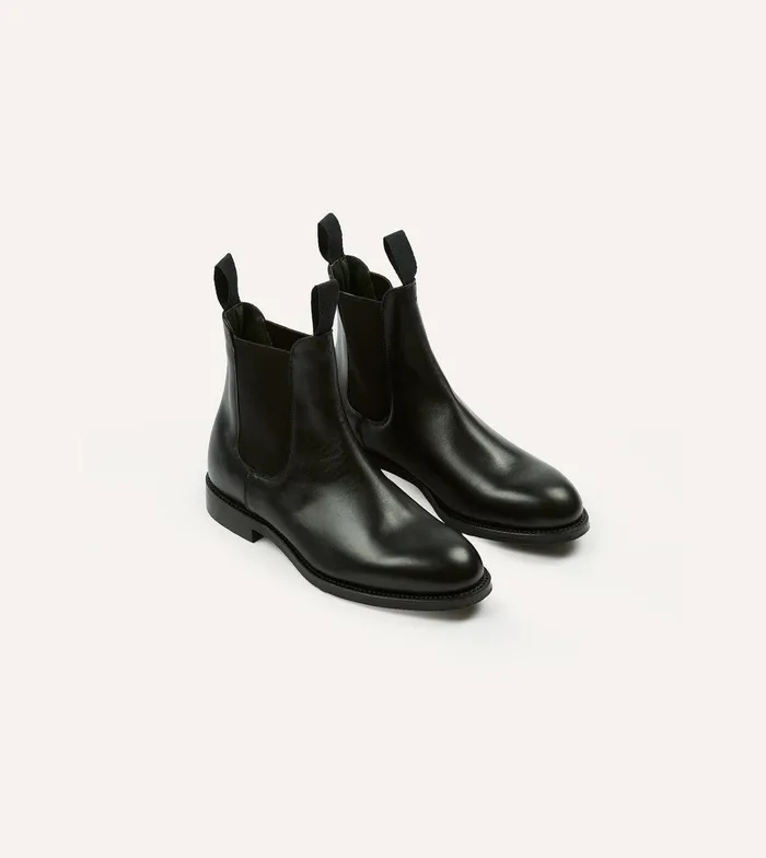 Drake039s Black Calf Leather Hancock Goodyear Welted Chelsea Boot 8211 Footwear Drake039s Black Calf Leather Hancock Goodyear Welted Chelsea Boot 8211 Footwear