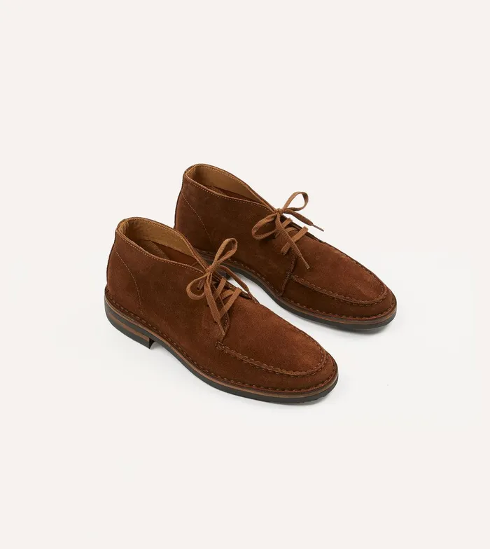 Drake039s Crosby MocToe Chukka Boot Light Brown Roughout Suede With Rubber Sole 8211 Footwear