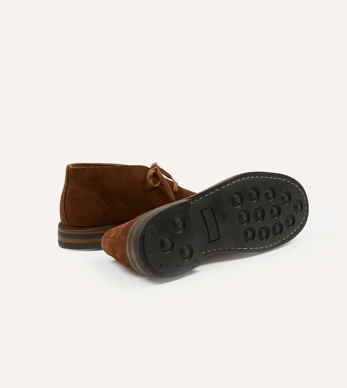 Drake039s Crosby MocToe Chukka Boot Light Brown Roughout Suede With Rubber Sole 8211 Footwear