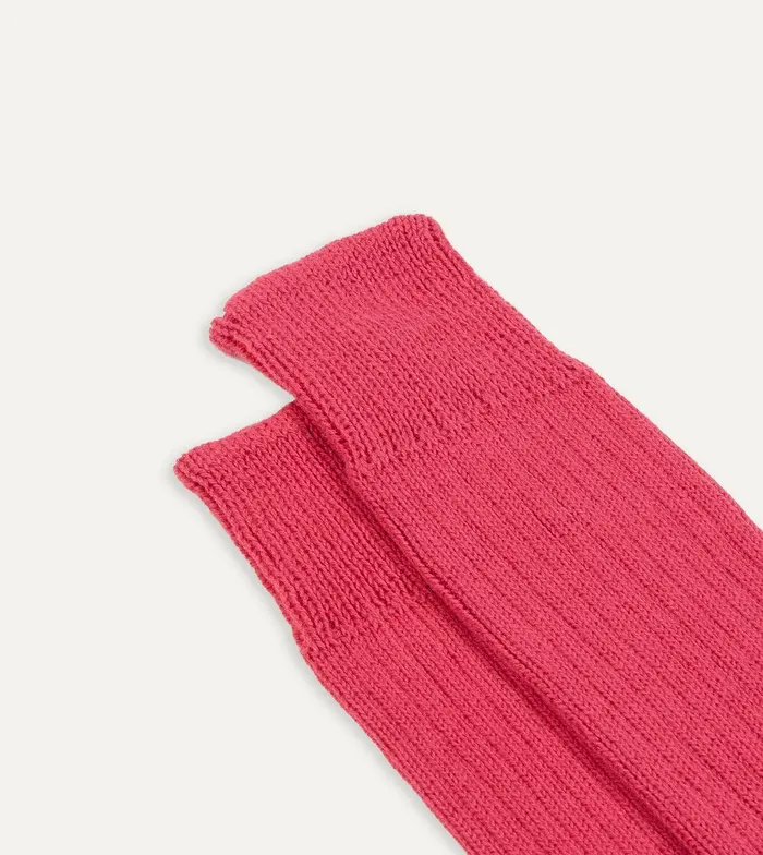 Drake039s Dark Pink Cotton Sports Socks 8211 Accessories
